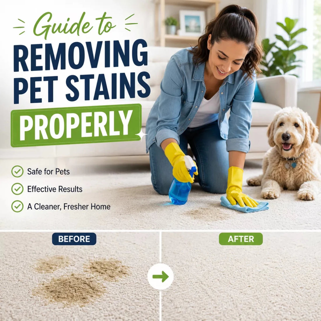 Guide to Removing Pet Stains Properly - Cleansmart