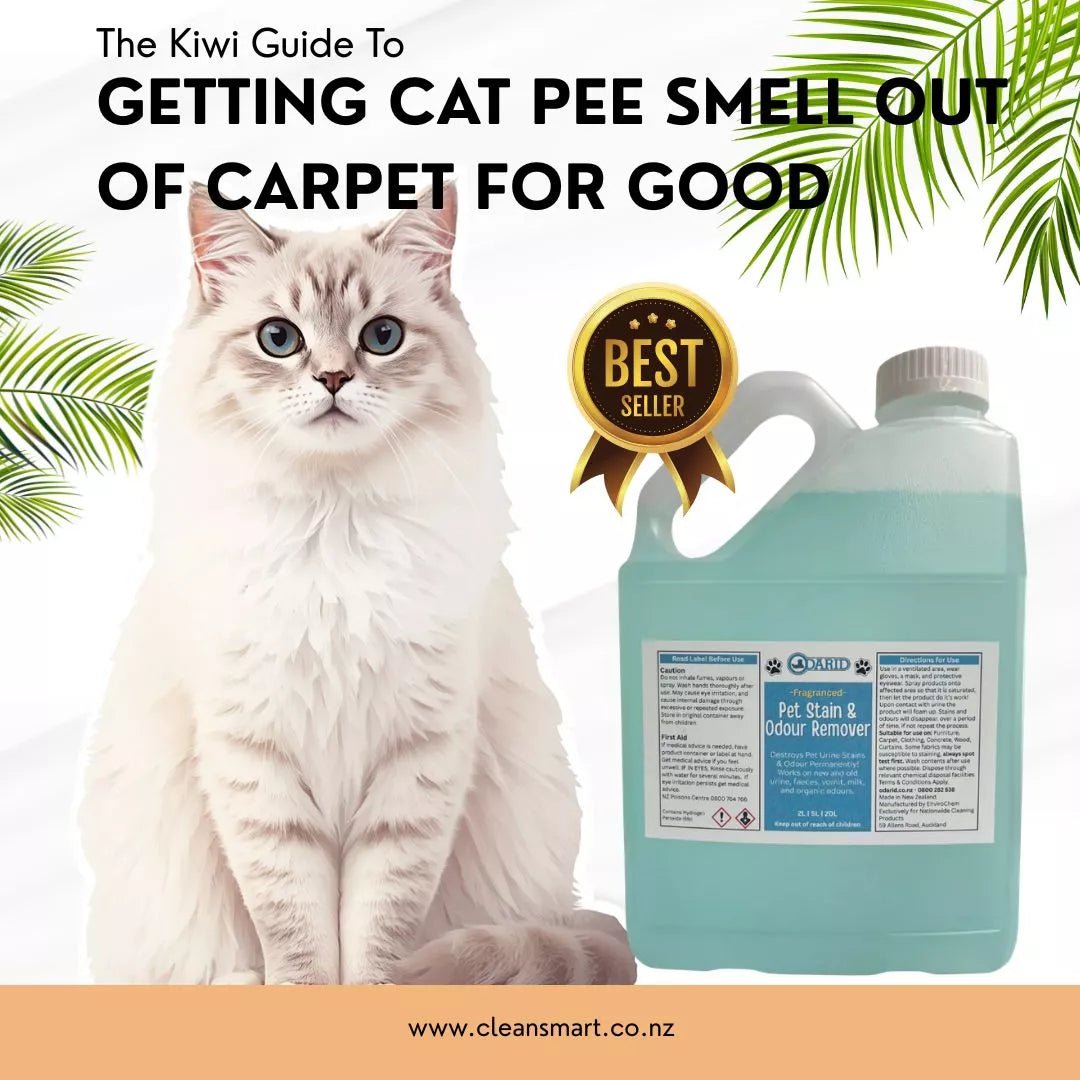 How to Get Cat Pee Smell Out of Carpet for Good (The Kiwi Guide) - Cleansmart
