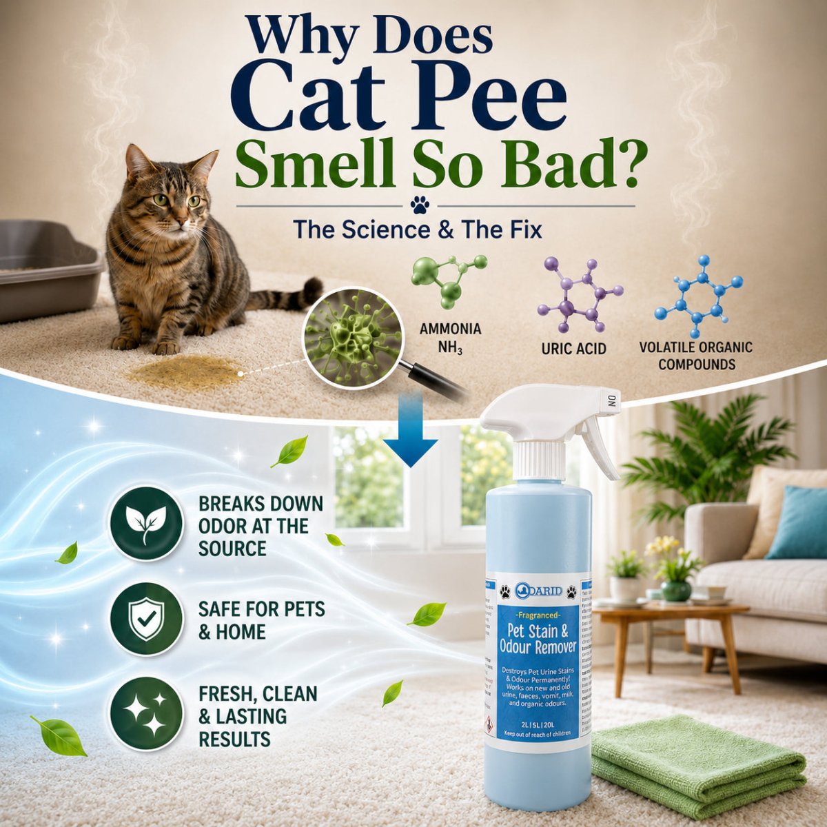Why Does Cat Pee Smell So Bad? (The Science & The Fix) - Cleansmart