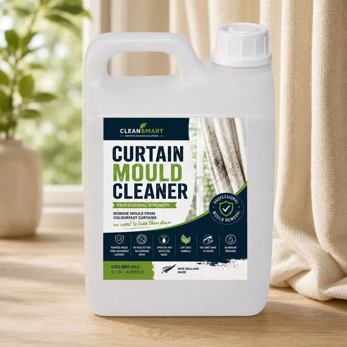 Cleansmart Curtain Mould Remover | 2 Litre Bulk Bottle - Cleansmart