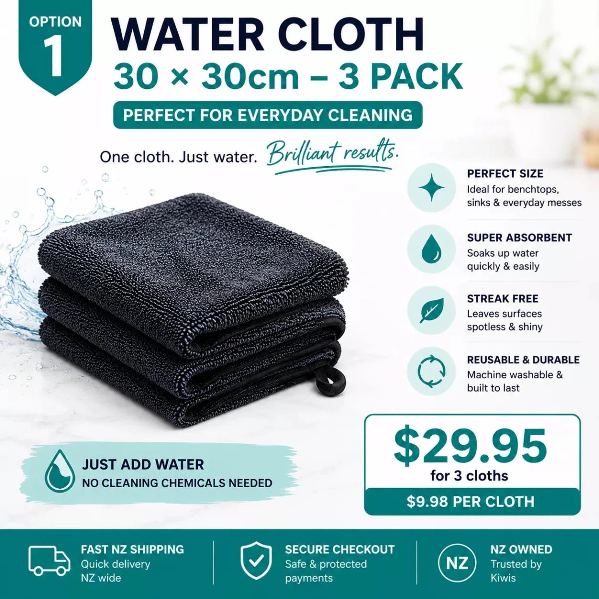 Cleansmart Water-Only Cloth - Cleansmart