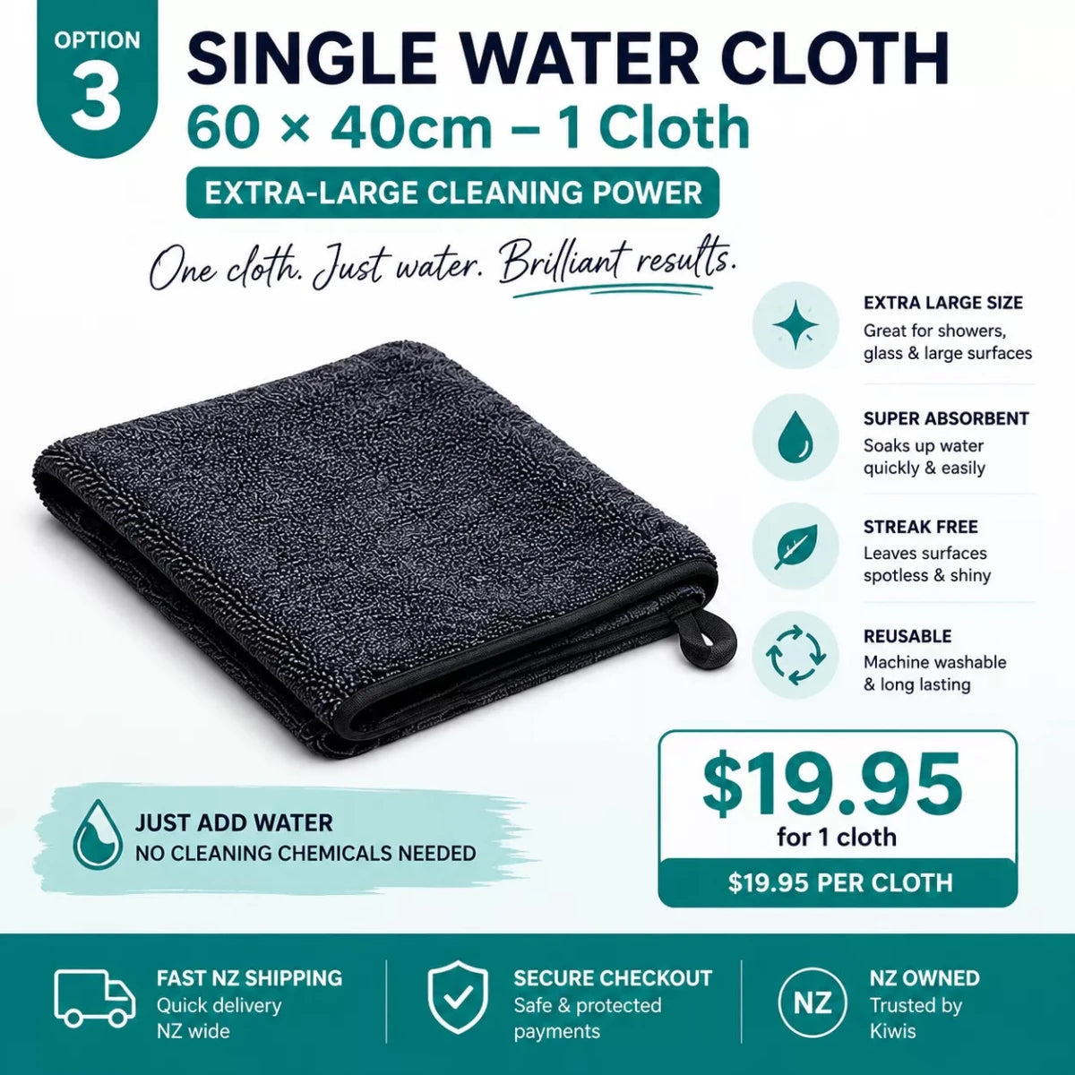Cleansmart Water-Only Cloth - Cleansmart
