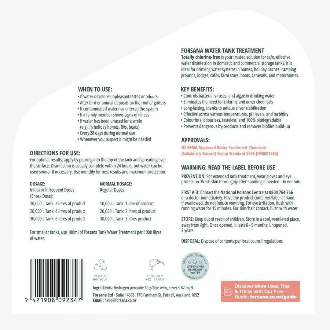 Safe and Clean Water Tank Treatment - Eliminate Bacteria and Viruses - Cleansmart